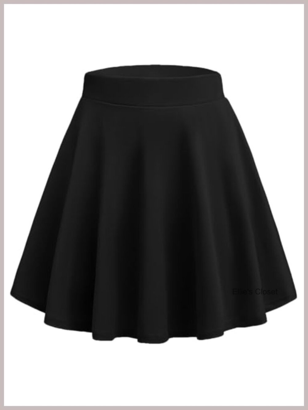 Women's Mini Skater Skirt High Waist A-Line Stretch Party Club